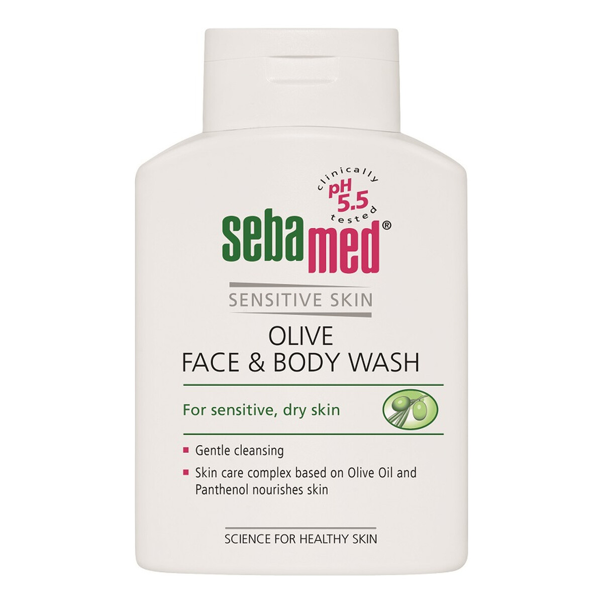 Sebamed Sensitive Skin Olive Face Body Wash oliwkowa Emulsja do mycia twarzy i ciała 200ml