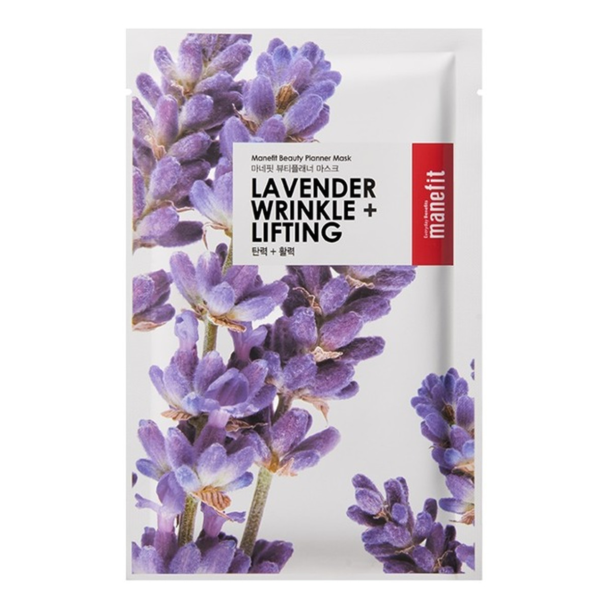 Manefit Lavender Wrinkle + Lifting delikatna maseczka w płachcie dla skóry matowej i pozbawionej blasku 25g