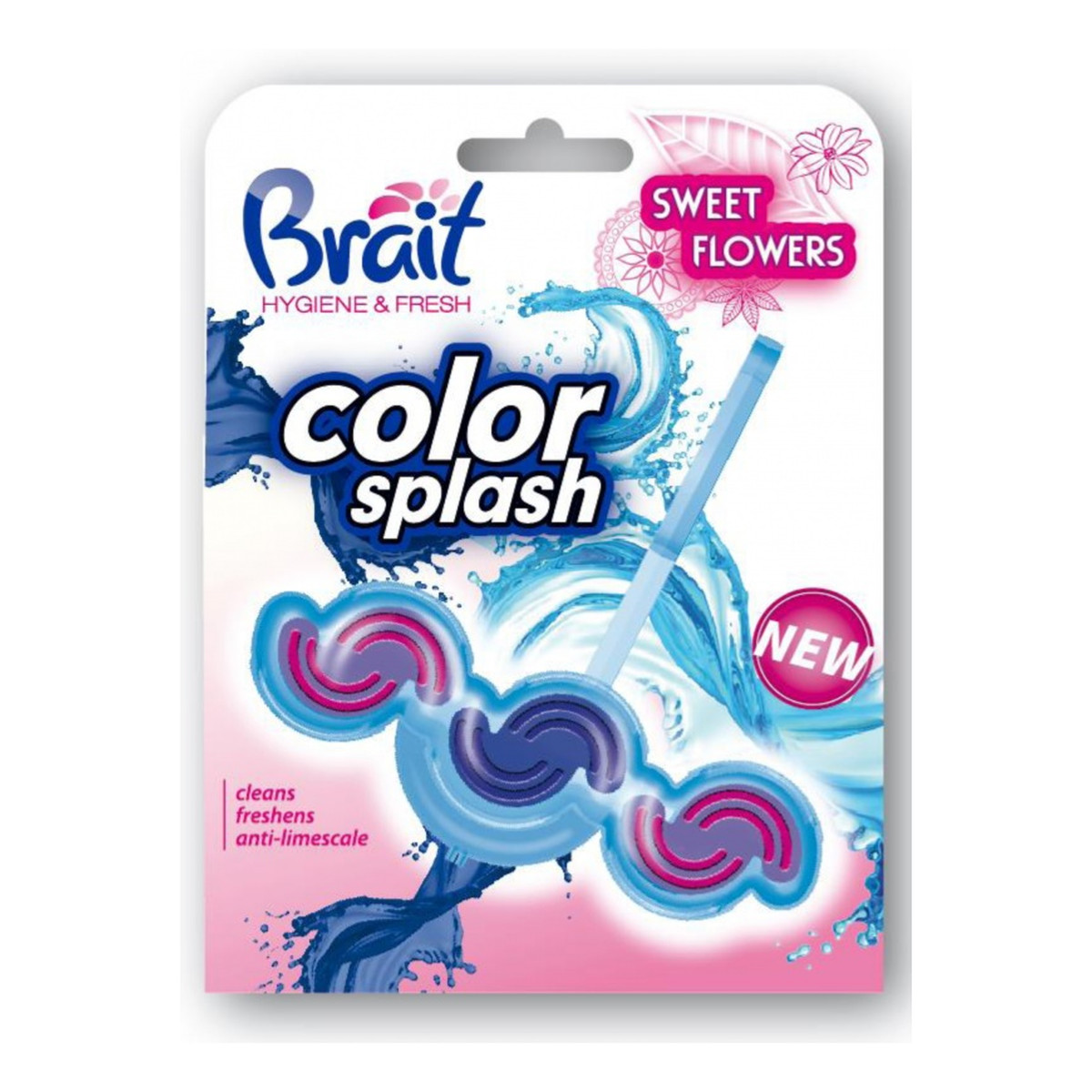 Brait Color Splash Sweet Flowers Kostka toaletowa 2-fazowa do WC 45g
