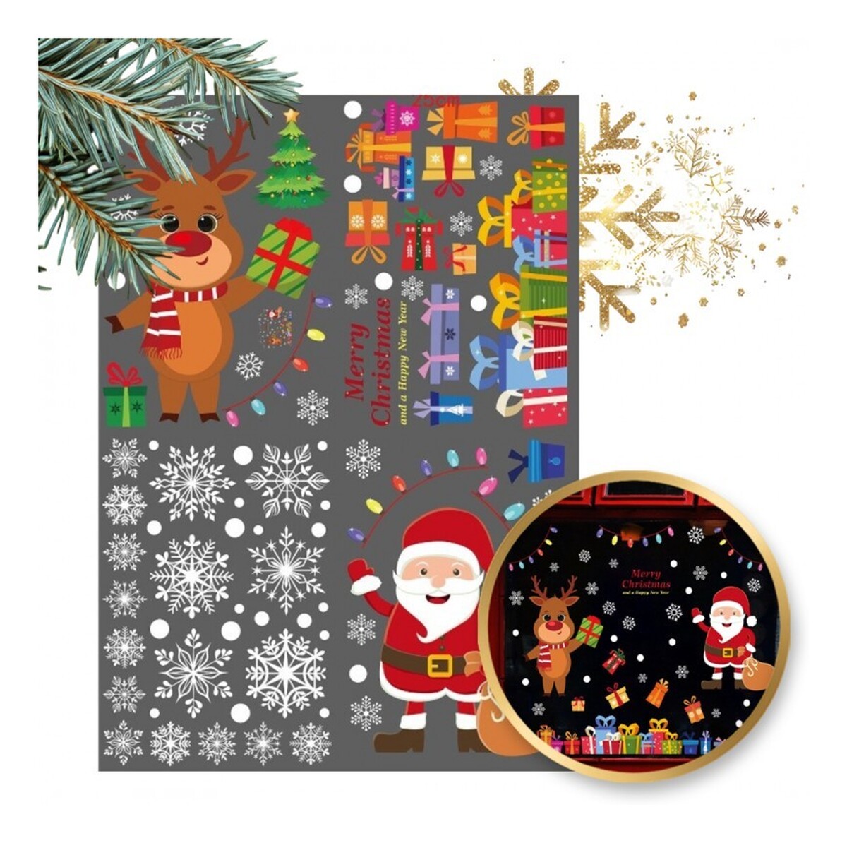 Naklejki świąteczne na okno Boże Narodzenie