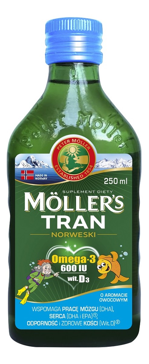 Tran norweski suplement diety owocowy