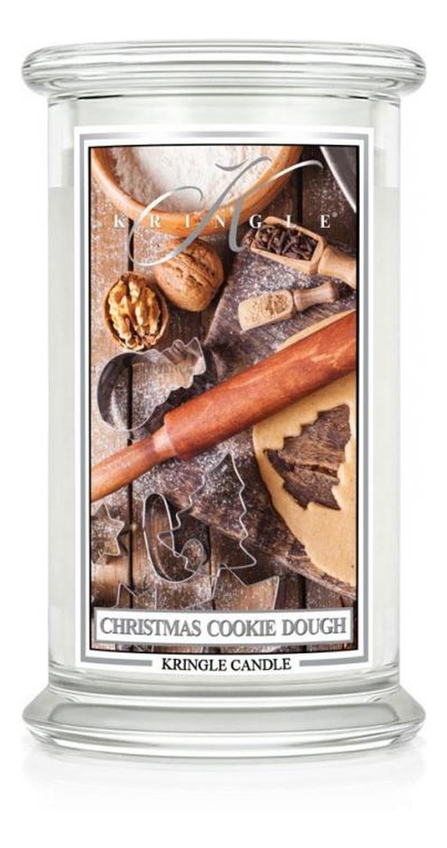 Duża świeca zapachowa z dwoma knotami christmas cookie dough
