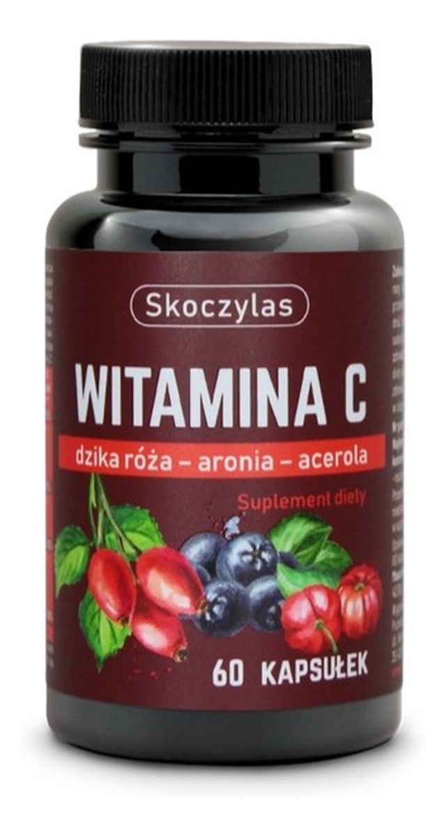 Witamina c trio dzika róża + aronia + acerola suplement diety 60 kapsułek