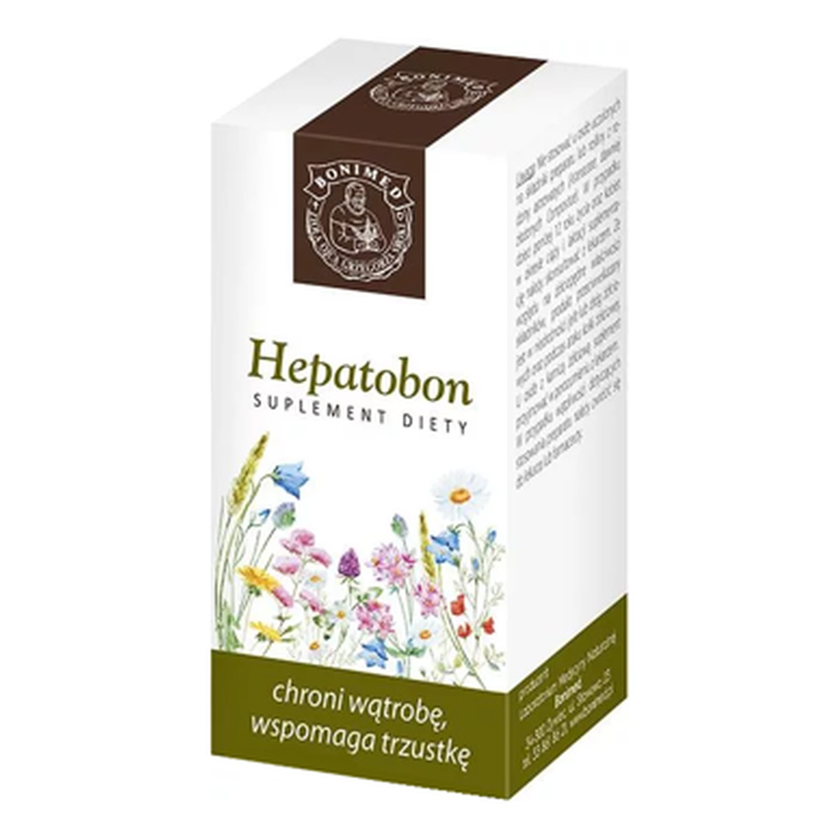 Bonimed Hepatobon chroni wątrobę wspomaga trzustkę suplement diety 60 kapsułek