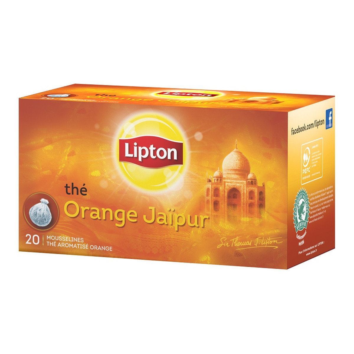 Lipton Orange Jaipur herbata czarna aromatyzowana 20 torebek 40g