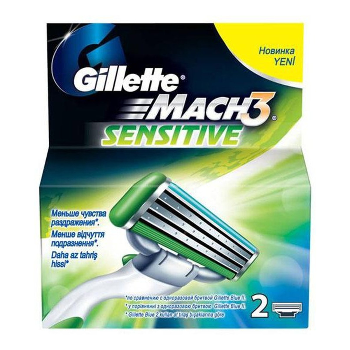 Gillette Sensitive Mach3 Wkłady Do Maszynki 2szt.
