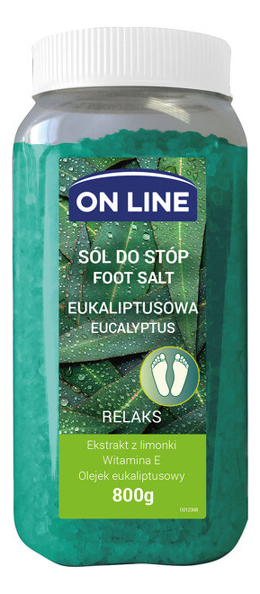 relaksująca sól do kąpieli stóp Eukaliptus