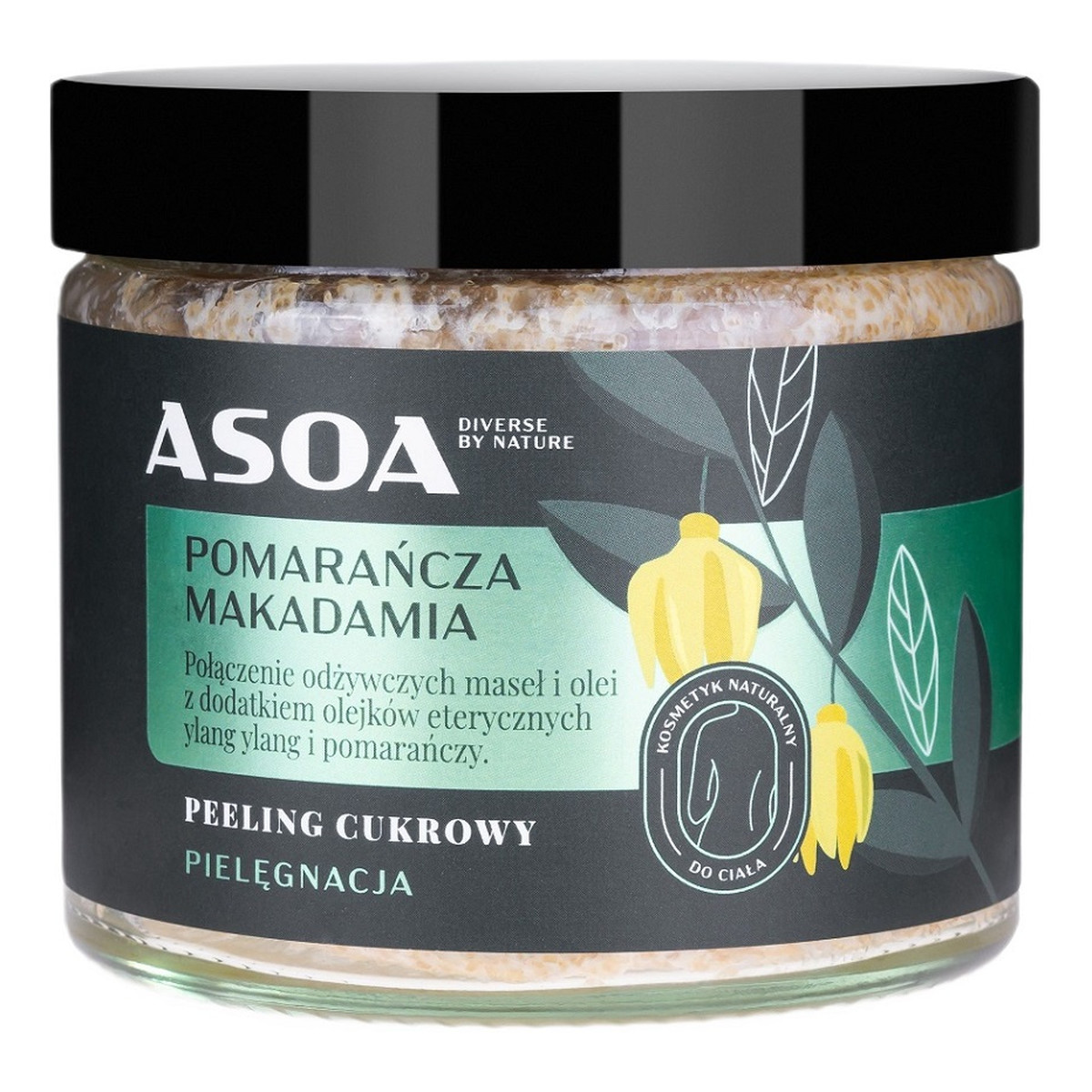 Asoa Peeling cukrowy Pomarańcza-Macadamia 250ml