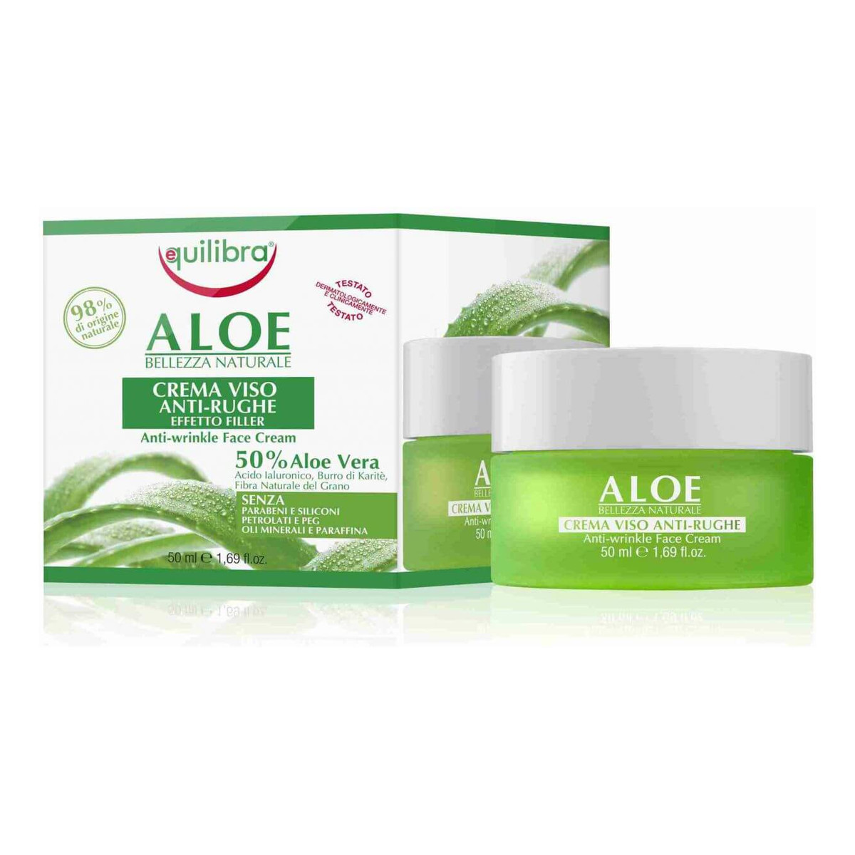 Equilibra Aloe przeciwzmarszczkowy krem do twarzy efekt wypełnienia 50ml