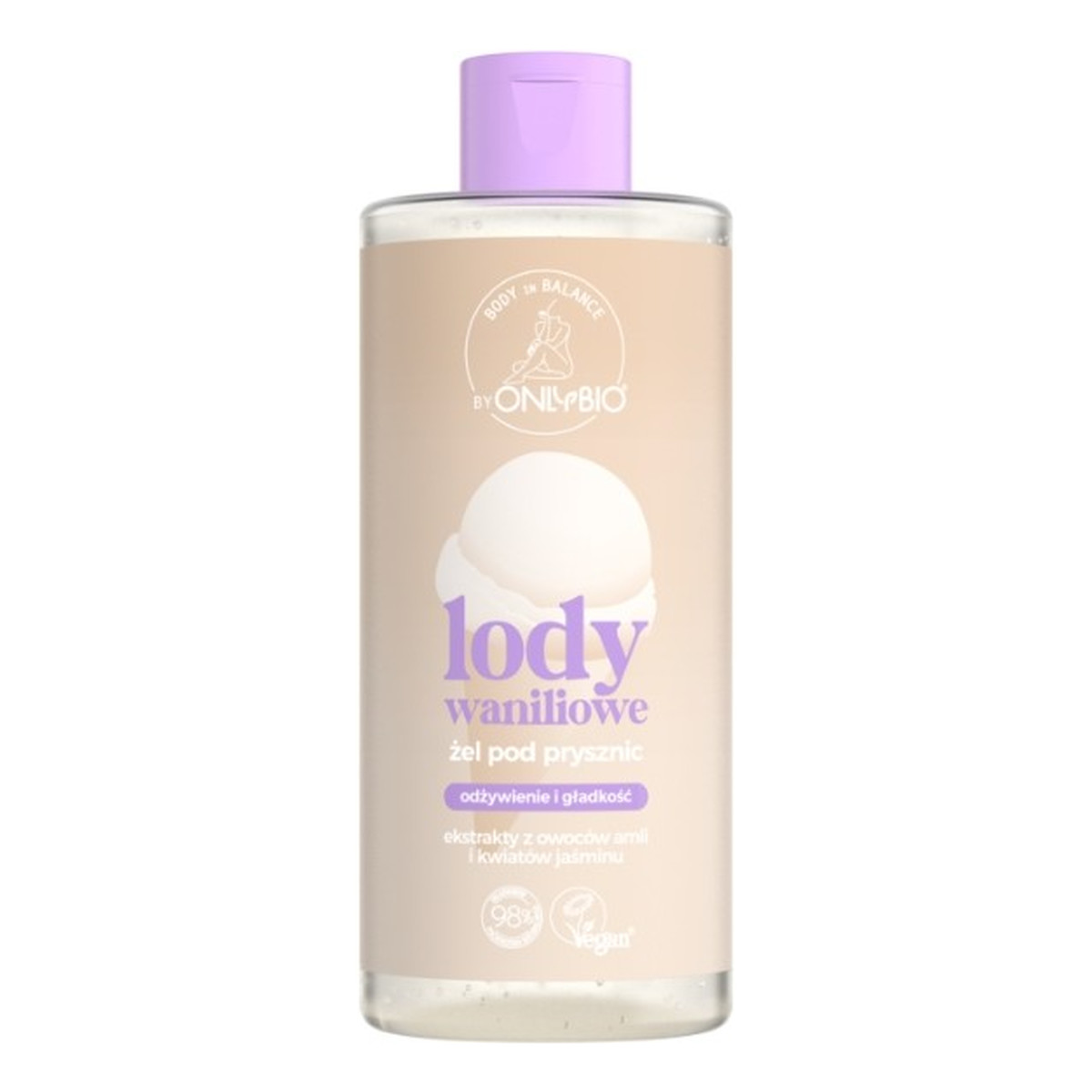 OnlyBio Body in Balance Żel pod prysznic Lody waniliowe 300ml