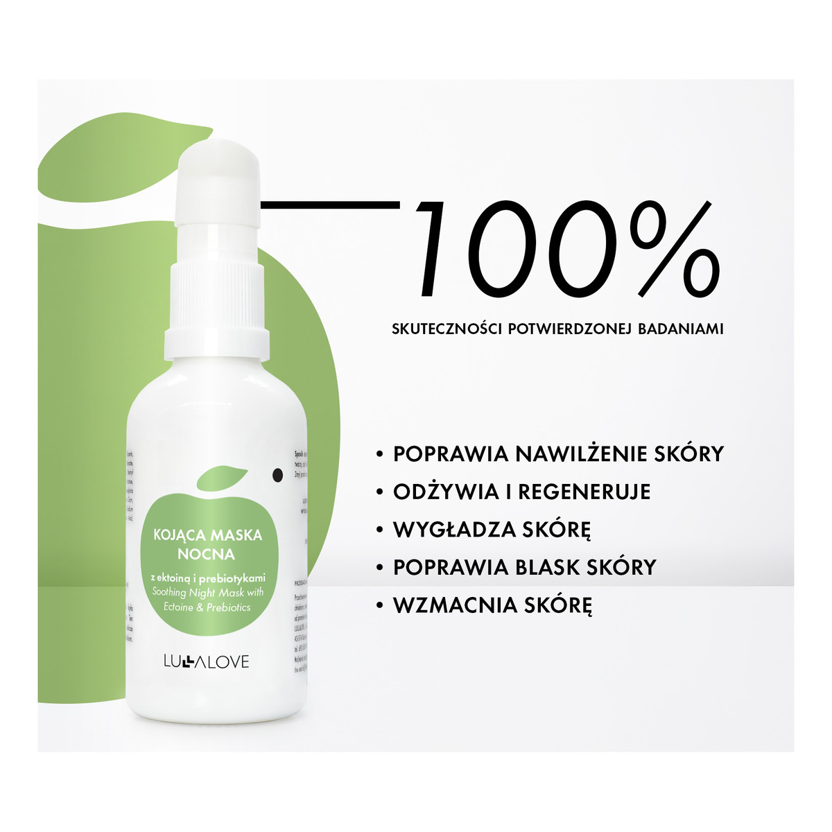 Lullalove Kojąca maska nocna z ektoiną i prebiotykami 50ml