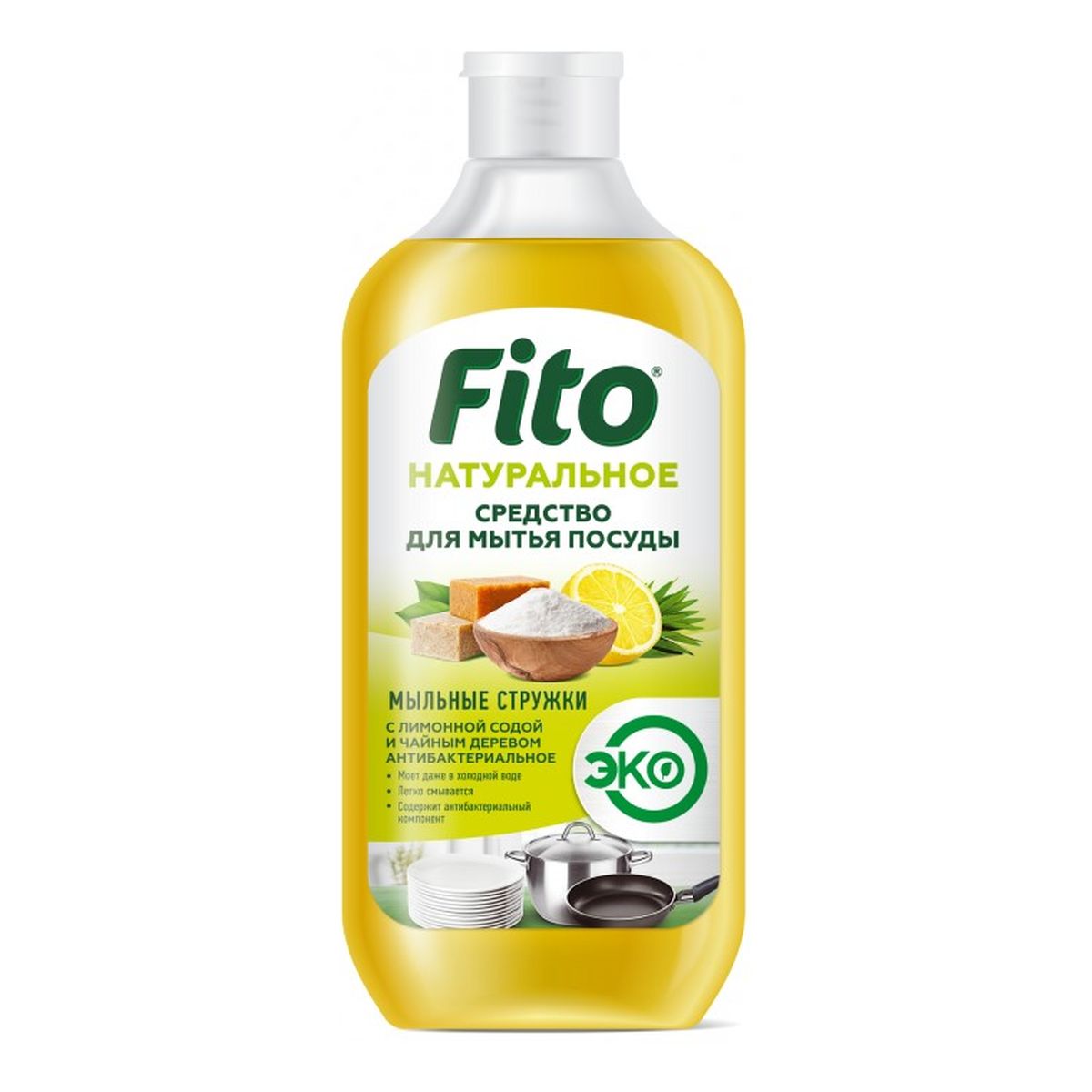 Fitokosmetik Fito Naturalny płyn do mycia naczyń Wiórki mydlane z sodą cytrynową 490ml