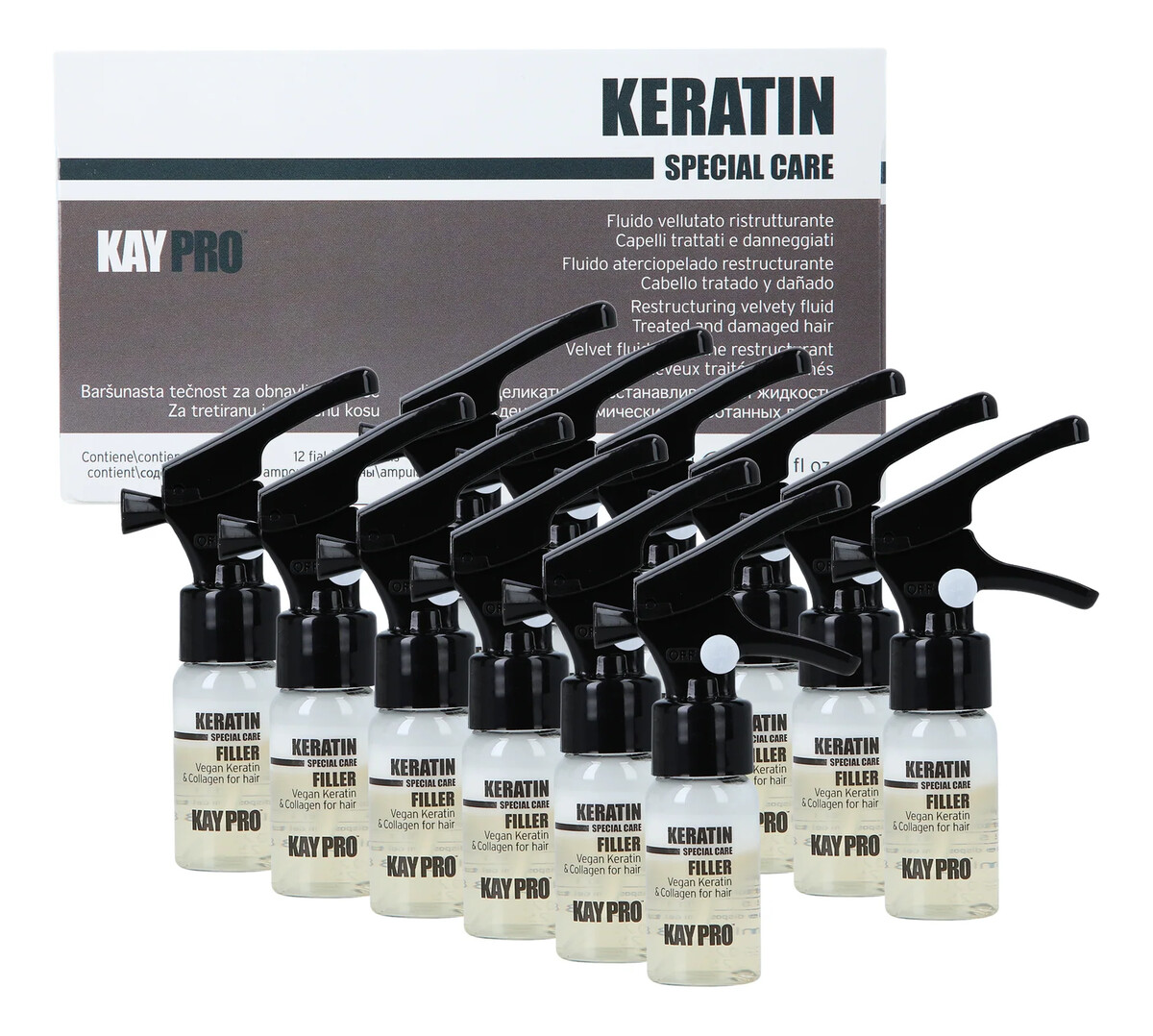 Kuracja regenerującja z keratyną i kolagenem, 12x10ml