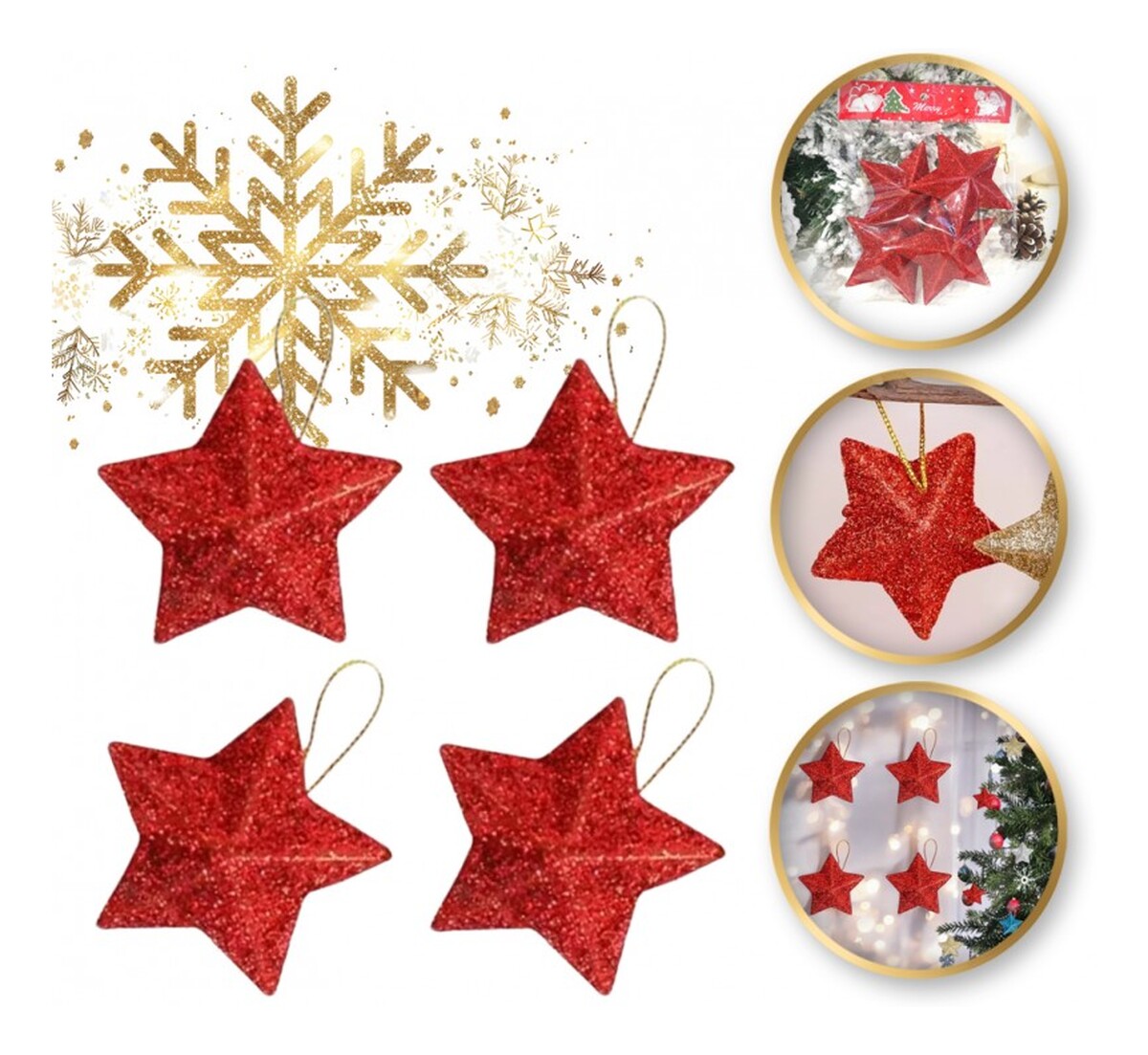 Komplet zawieszek choinkowych