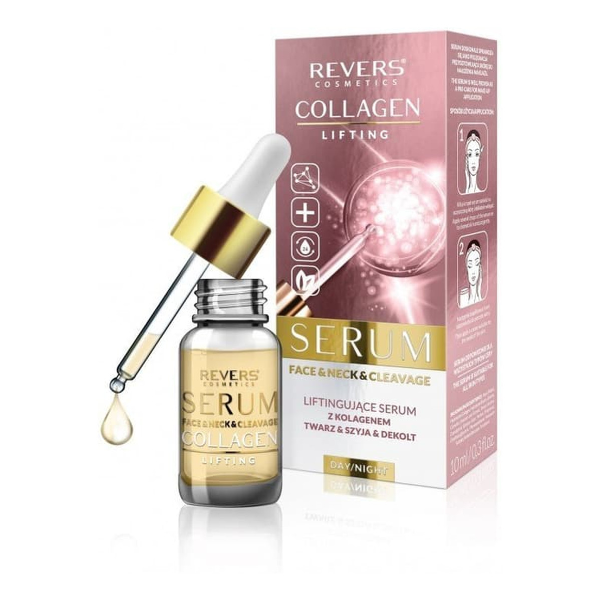 Revers Liftingujące Serum z kolagenem do twarzy szyi i dekoltu 10ml