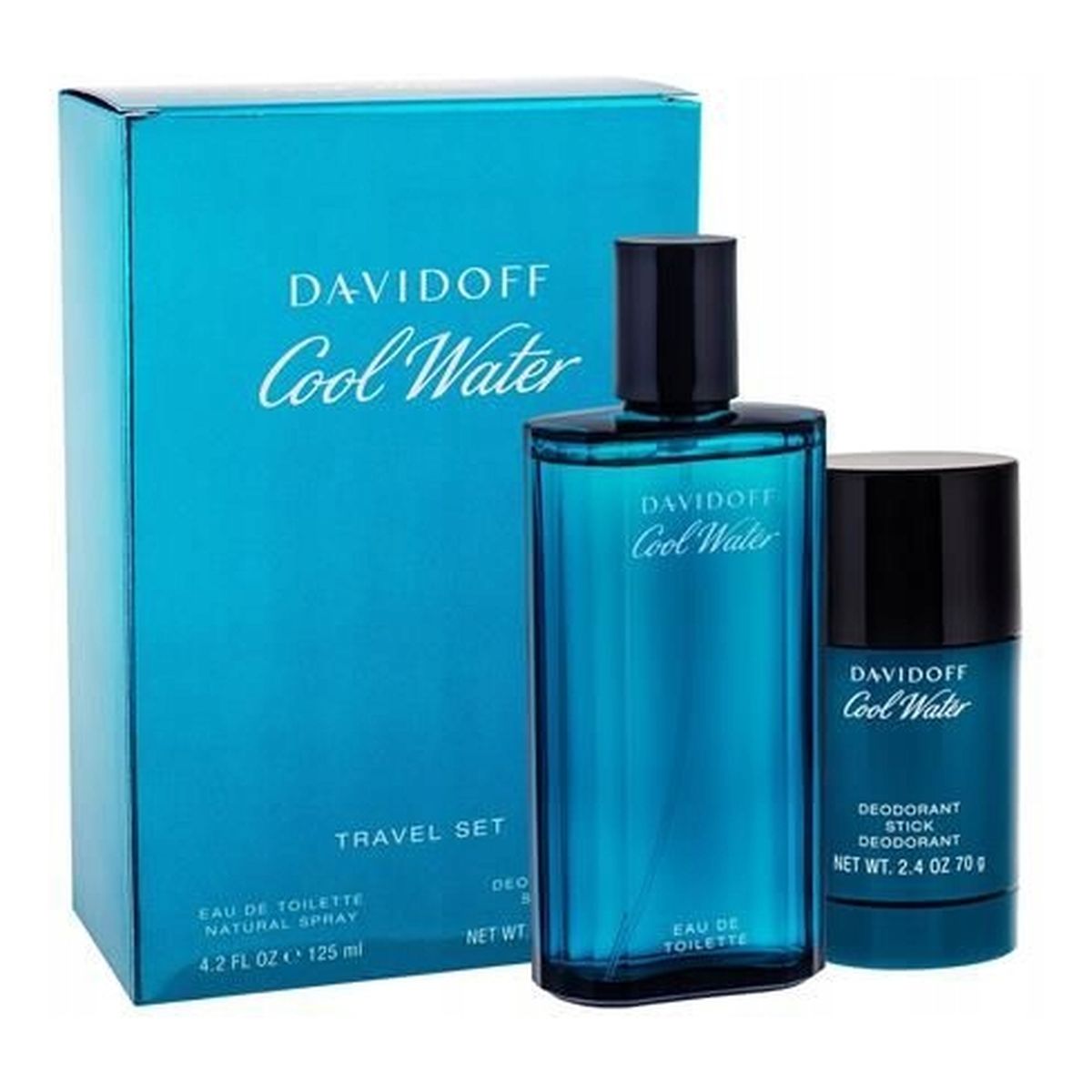 Davidoff Cool Water Men zestaw (woda toaletowa 125ml + dezodorant sztyft 75ml)