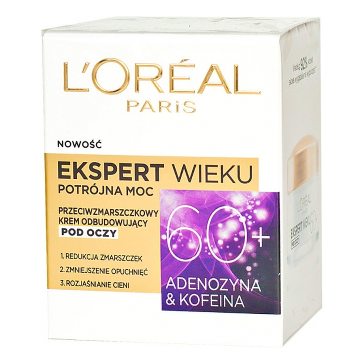Loreal Ekspert Wieku 60+ Przeciwzmarszczkowy Krem Odbudowujący Pod Oczy 15ml