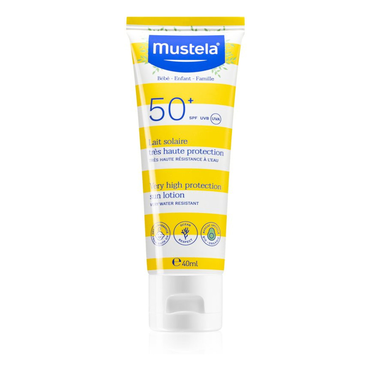 Mustela SPF50 Mineral Sunscreen Lotion przeciwsłoneczne Mleczko do skóry wrażliwej 40ml