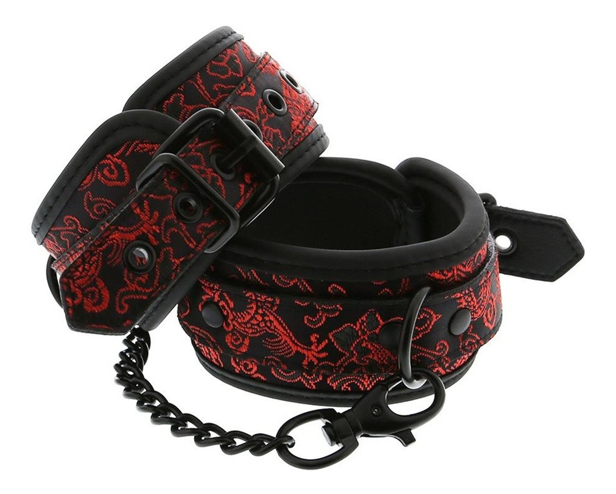 Blaze deluxe ankle cuffs kajdanki na kostki do krępowania czerwone