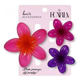 Zestaw spinek do włosów klamer 3w1 kwiat ombre xl + 2 szt. mini spinek sp430 1 op.-3 szt.