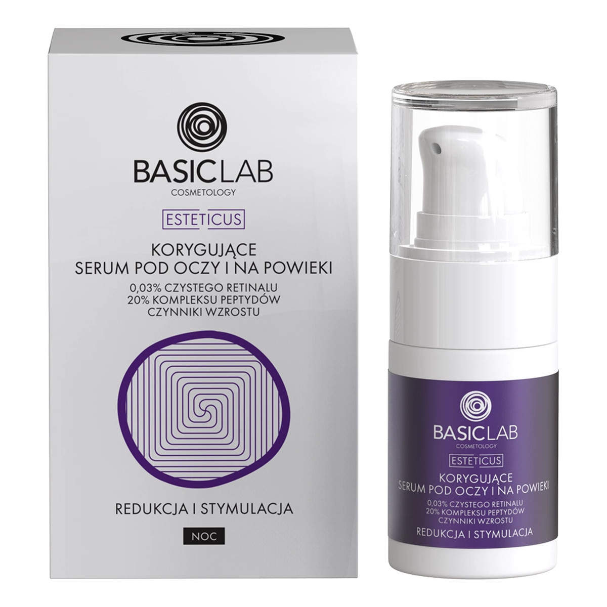 Basiclab Esteticus Korygujące serum pod oczy z retinalem 0,03% 15ml