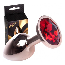 Jewellery metalowy korek analny Silver Red