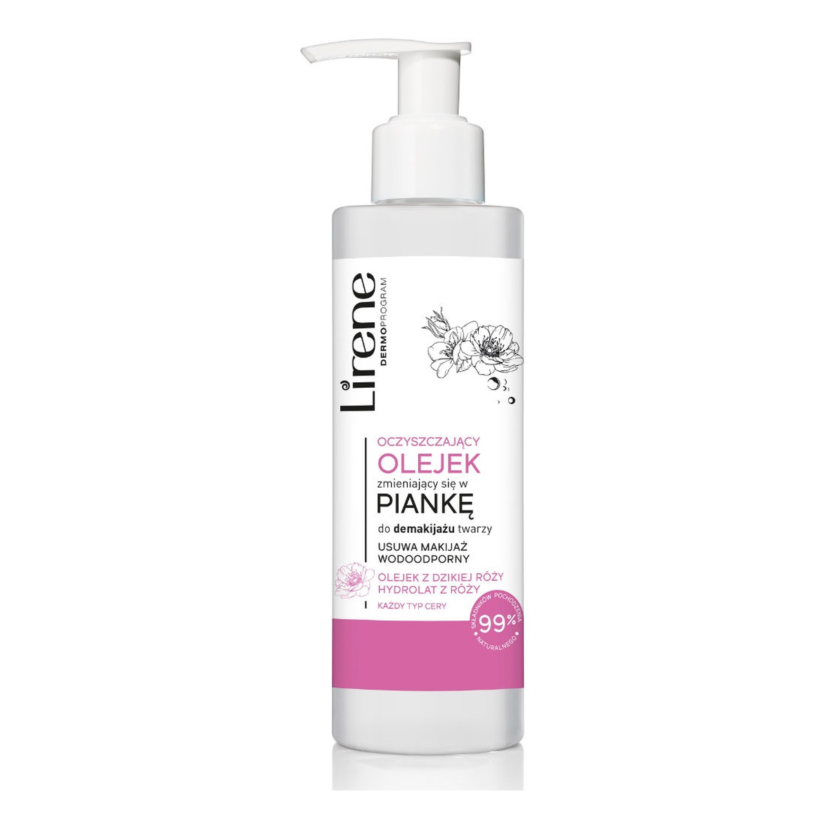 Lirene Oczyszczający olejek zmieniający się w piankę Róża 145ml