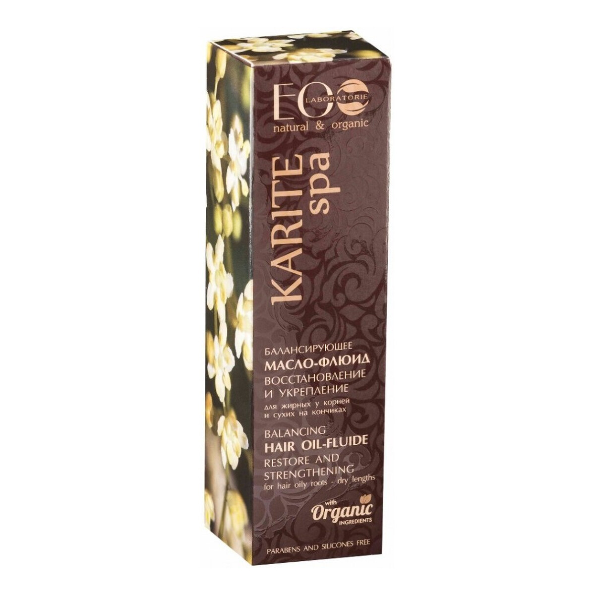 Ecolab Ec Laboratorie Karite SPA Zrównoważony Olej-Fluid Do Włosów Tłustych U Nasady i Suchych Na Końcach 100ml