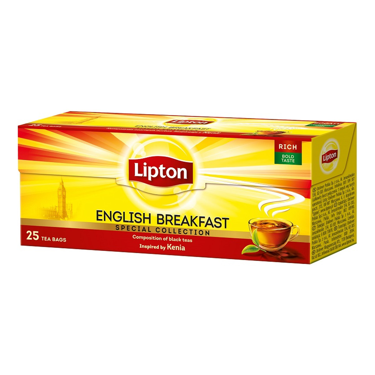Lipton English Breakfast Herbata czarna 25 torebek 50g