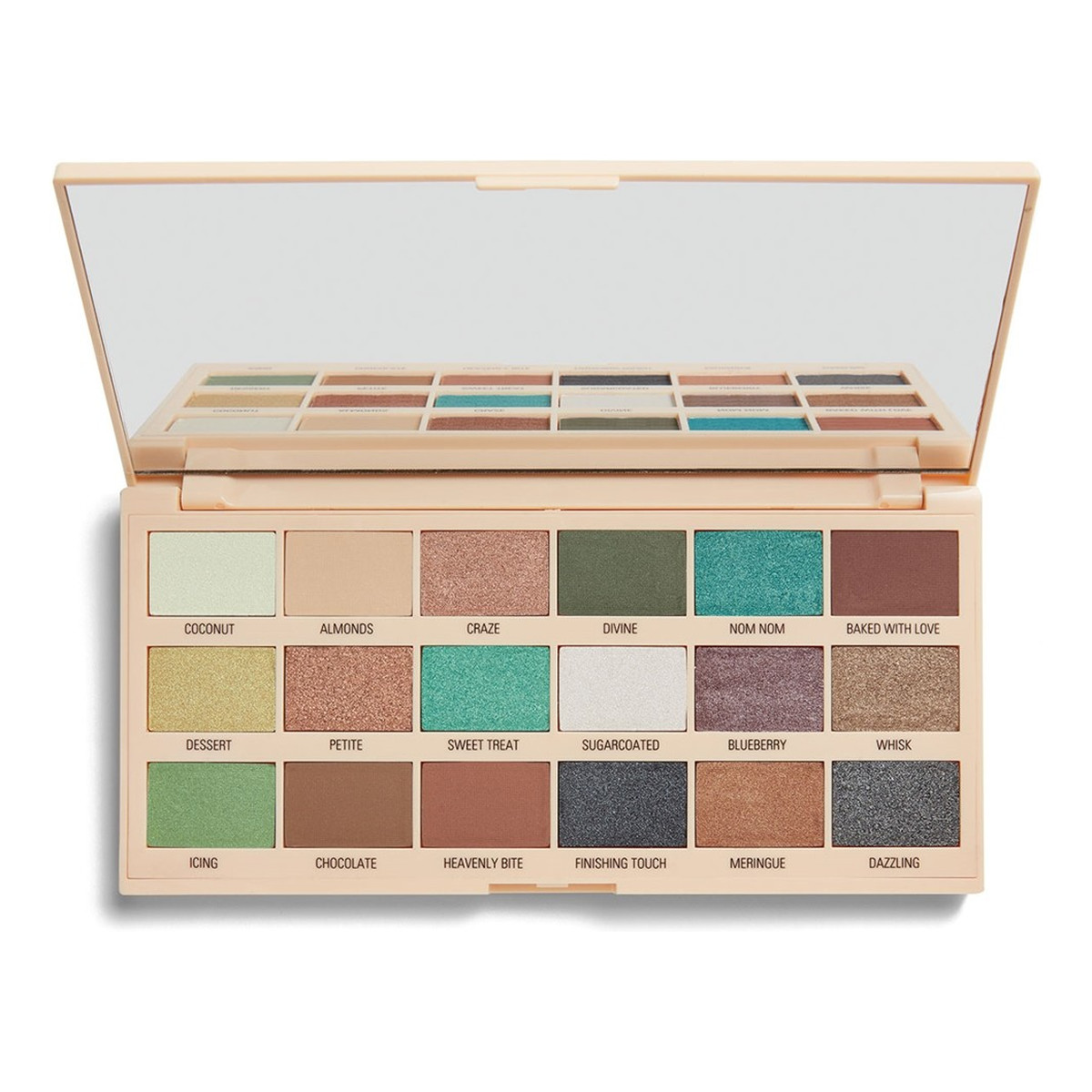 Makeup Revolution I Heart Revolution Macaroons Chocolate Paleta 18 Cieni Do Powiek 22g
