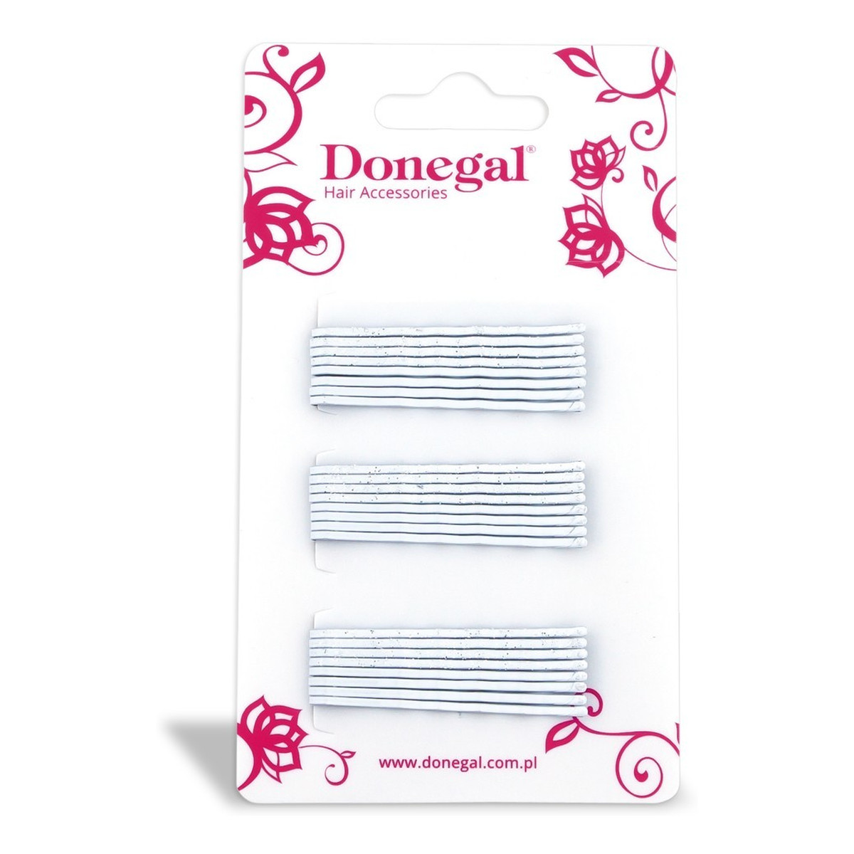 Donegal Wsuwka Do Włosów Wąska Biała 24 Szt. 5503