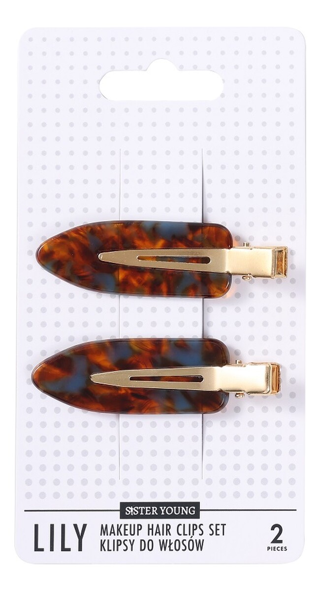 Lily klipsy do włosów do makijażu blue coffee 2szt