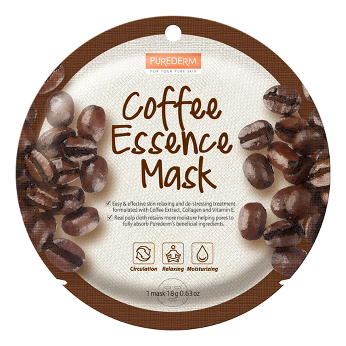 Coffee essence mask maseczka w płacie kawa