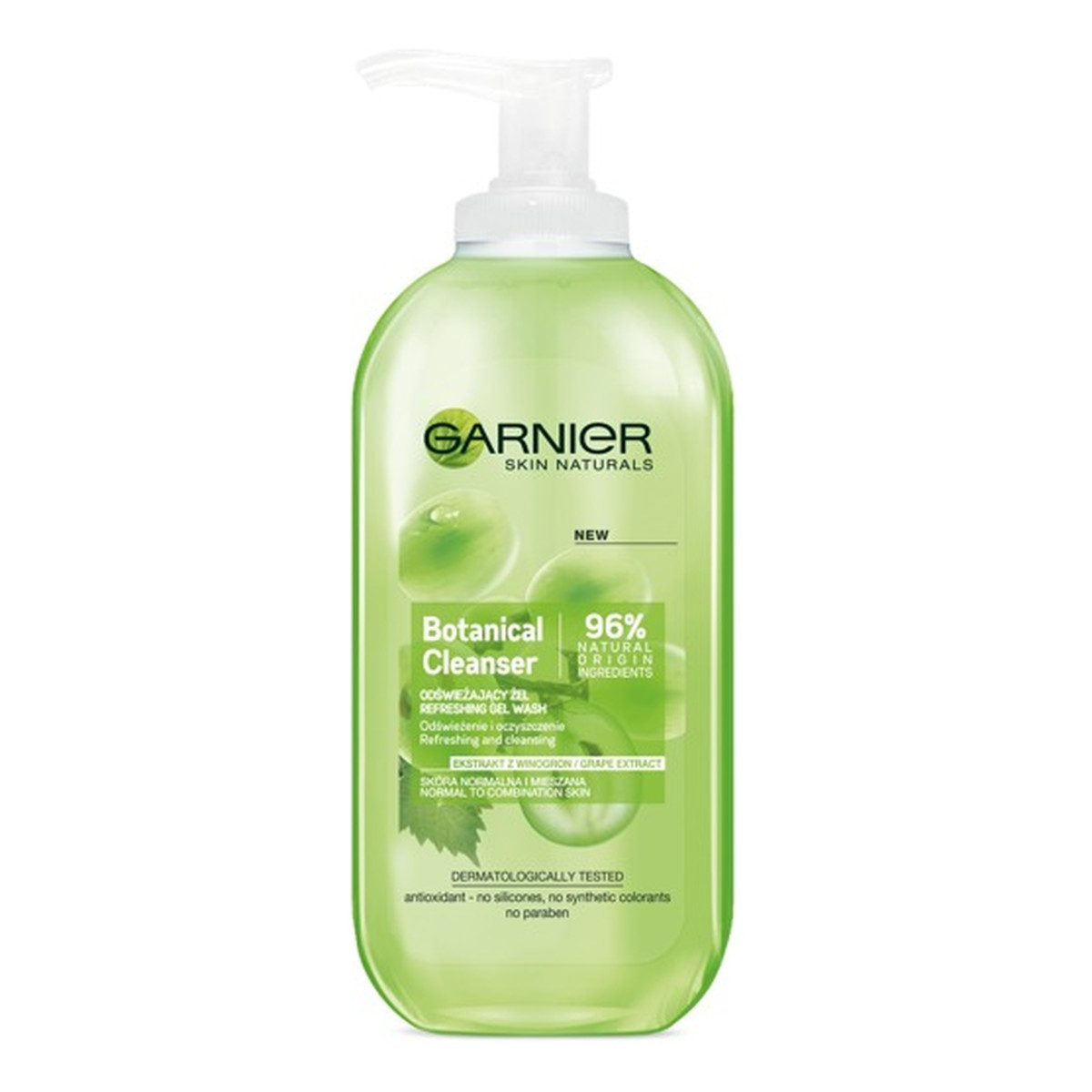 Garnier Skin Naturals Botanical Grape Żel odświeżający do mycia twarzy 200ml
