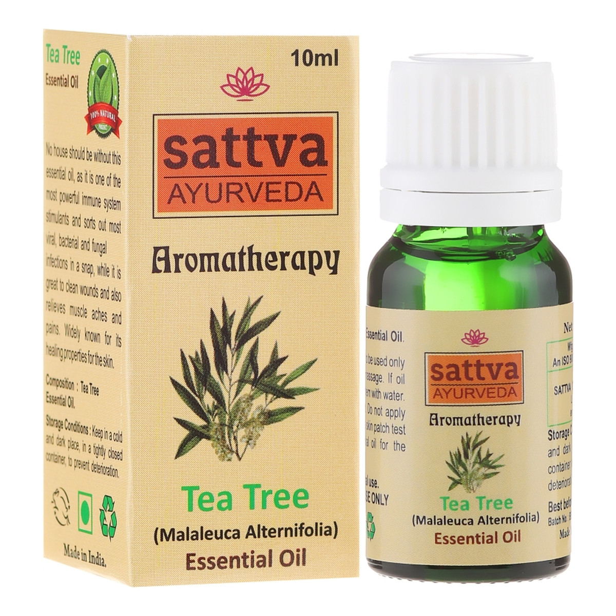 Sattva Aromatherapy Essential Oil Aromatherapy Olejek eteryczny z drzewa herbacianego 10ml