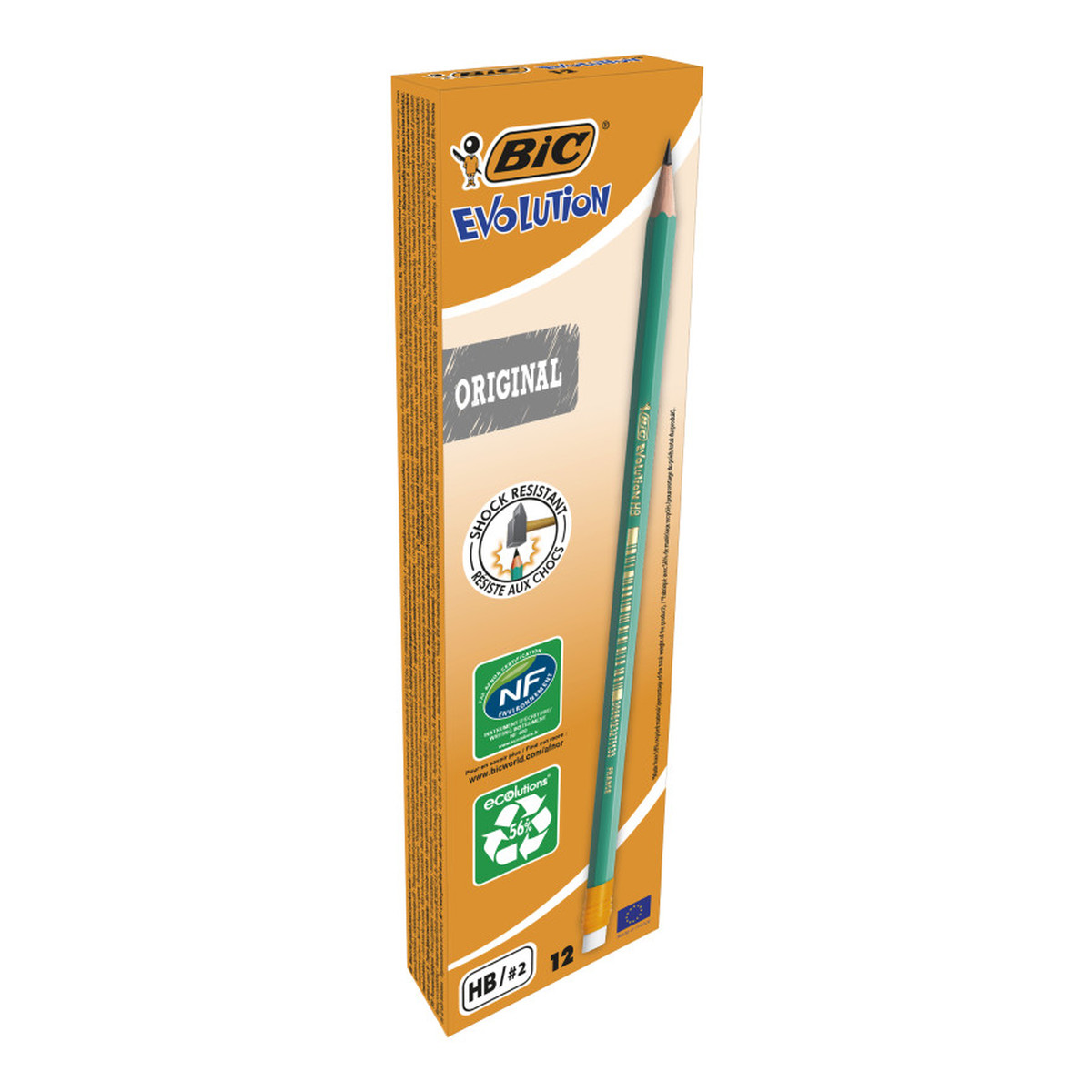 Bic Ołówek Evolution Eco z gumką 12 szt.