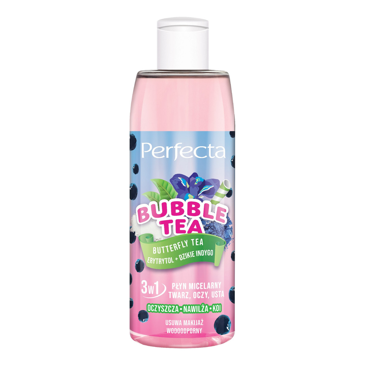 Dax Perfecta bubble tea płyn micelarny 3w1 butterfly tea, erytrytol + dzikie indygo 300 ml