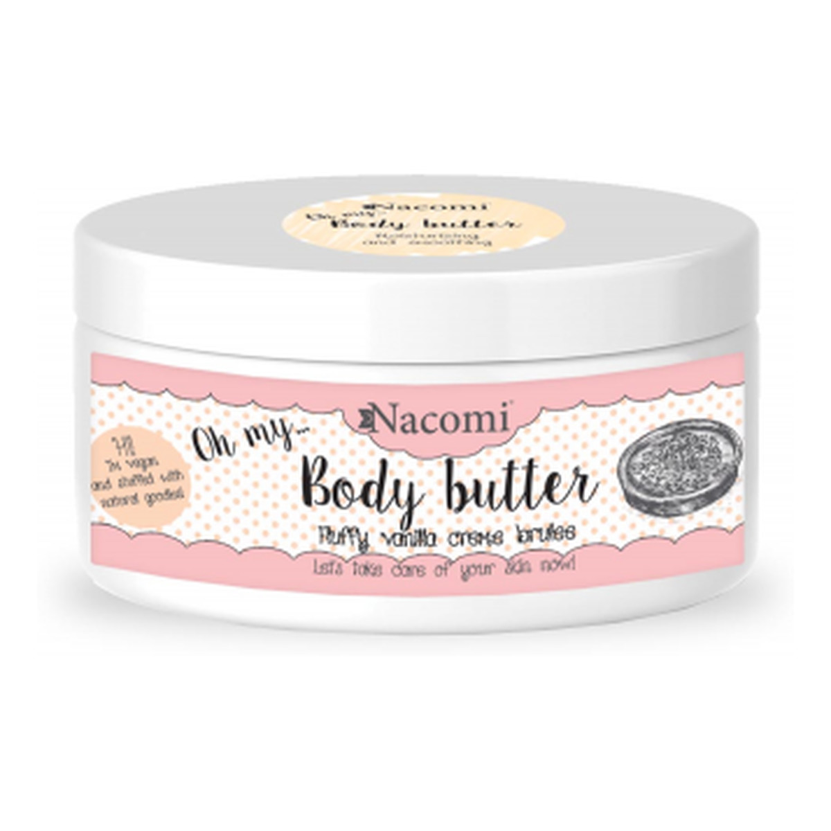 Nacomi Fluffy Vanilia Creme Brulee Body Butter Masło Do Ciała Waniliowe 100ml