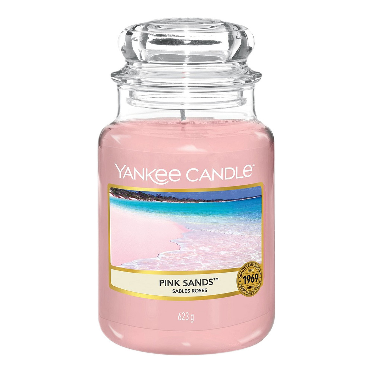 Yankee Candle Świeca zapachowa duży słój pink sands 623g