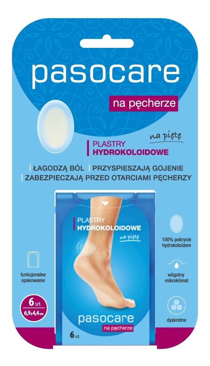 Plastry hydrokoloidowe na pęcherze - na pięty 6szt