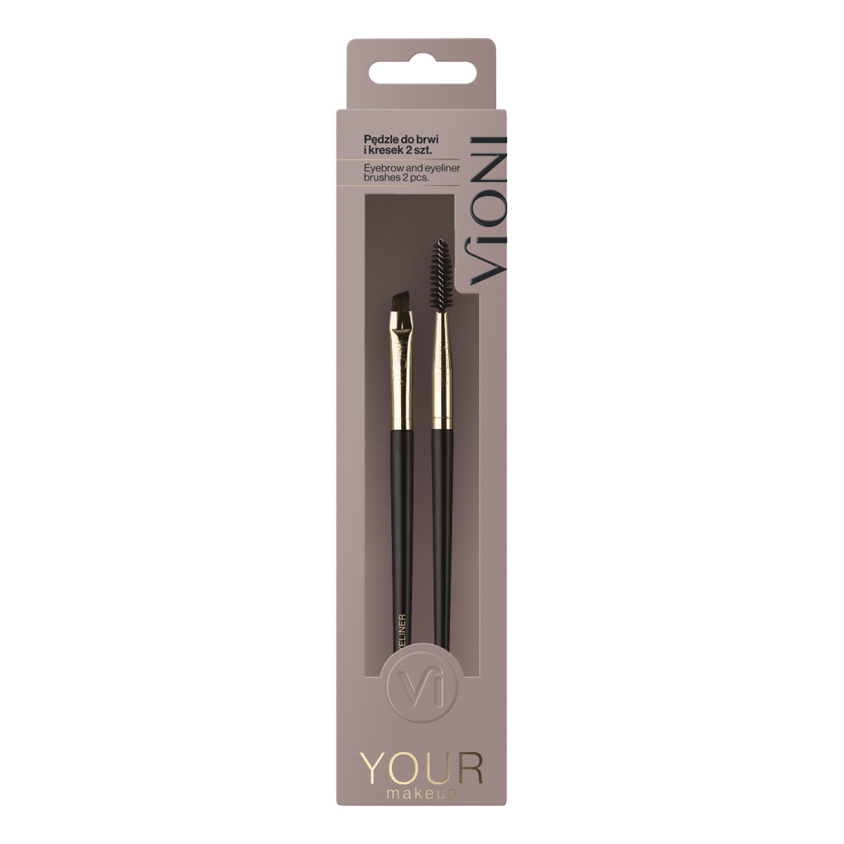 Vioni Your Makeup pędzle do brwi i kresek 2szt.