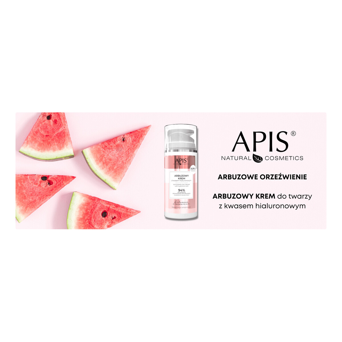 Apis Arbuzowe Orzeźwienie Krem do twarzy nawilżający z arbuzem i kwasem hialuronowym 100ml