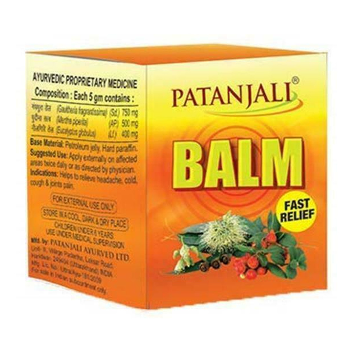 Patanjali Balm Maść na bóle głowy i przeziębienia 25g