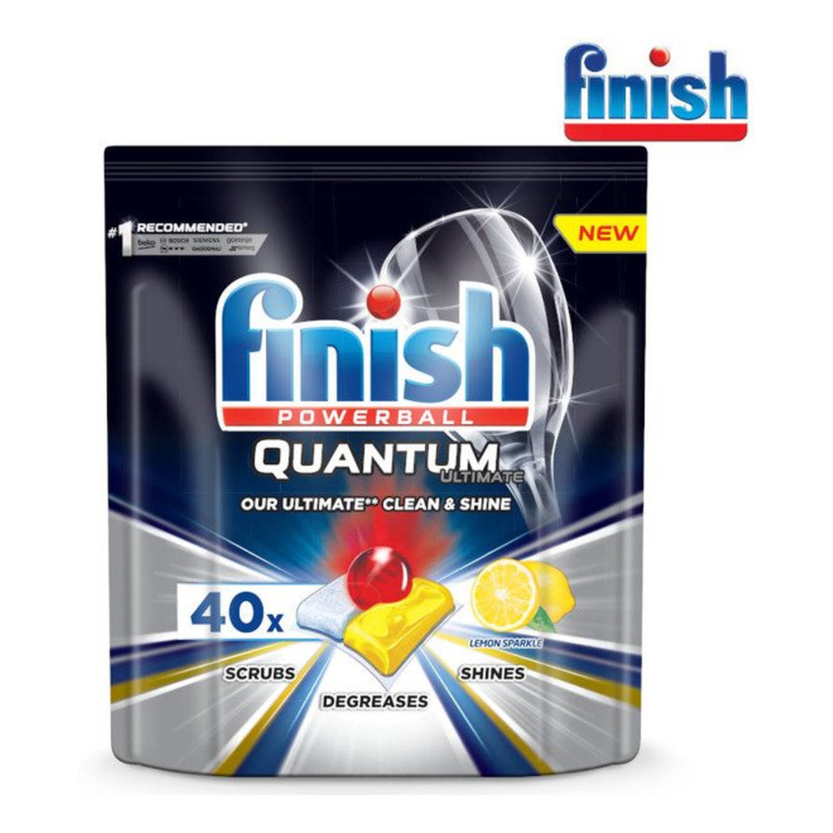 Finish Powerball Quantum Ultimate kapsułki tabletki do zmywarki 40szt Lemon