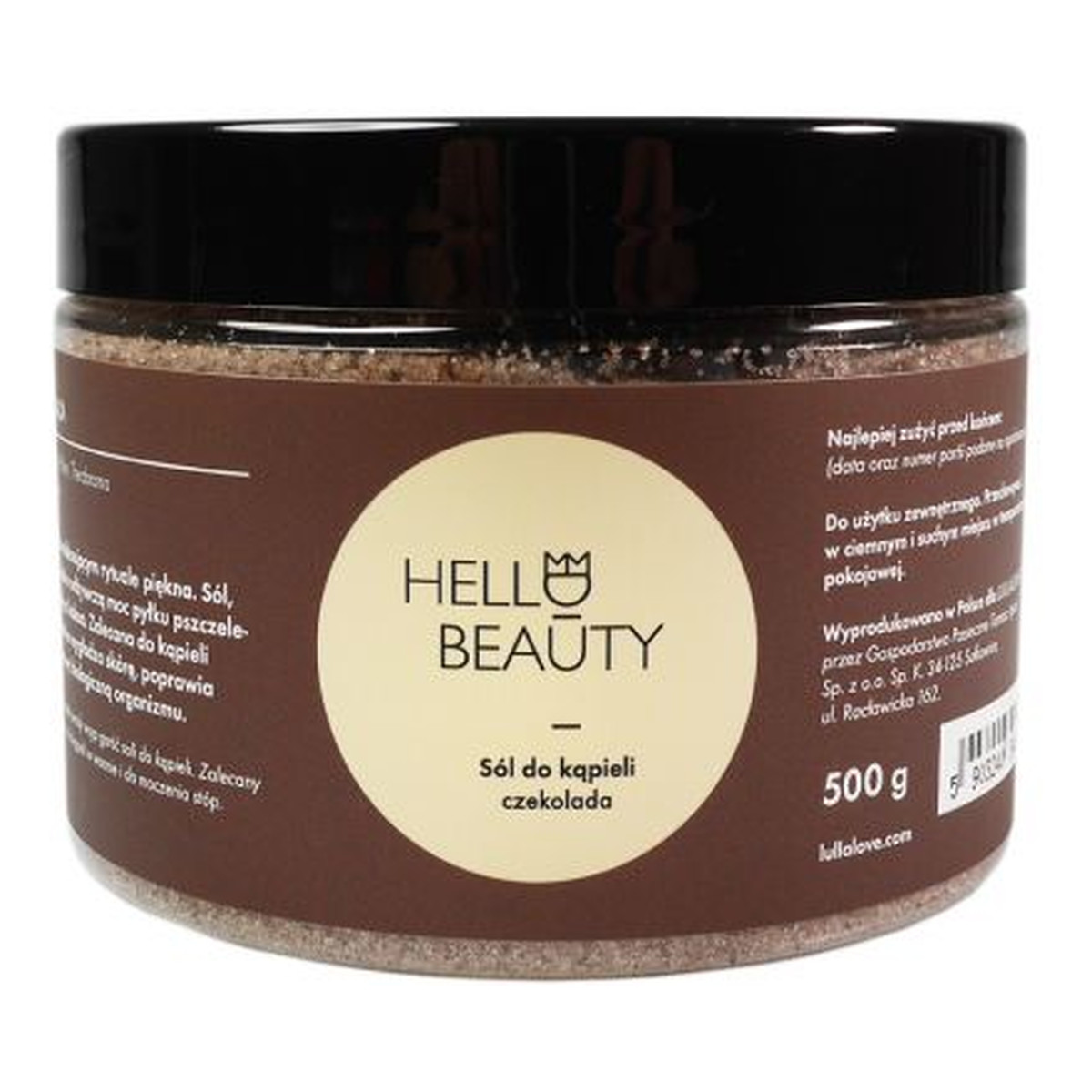 Lullalove Hello Beauty Czekoladowa sól do kąpieli Czekolada z miodem 500g