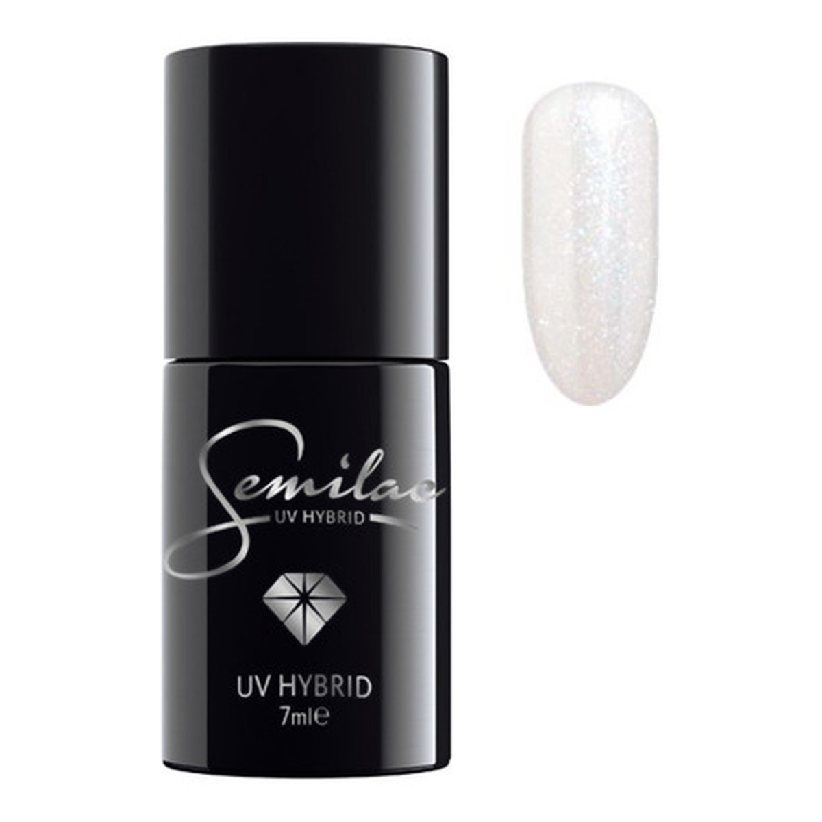 Semilac Black and White Lakier Hybrydowy Do Paznokci 7ml