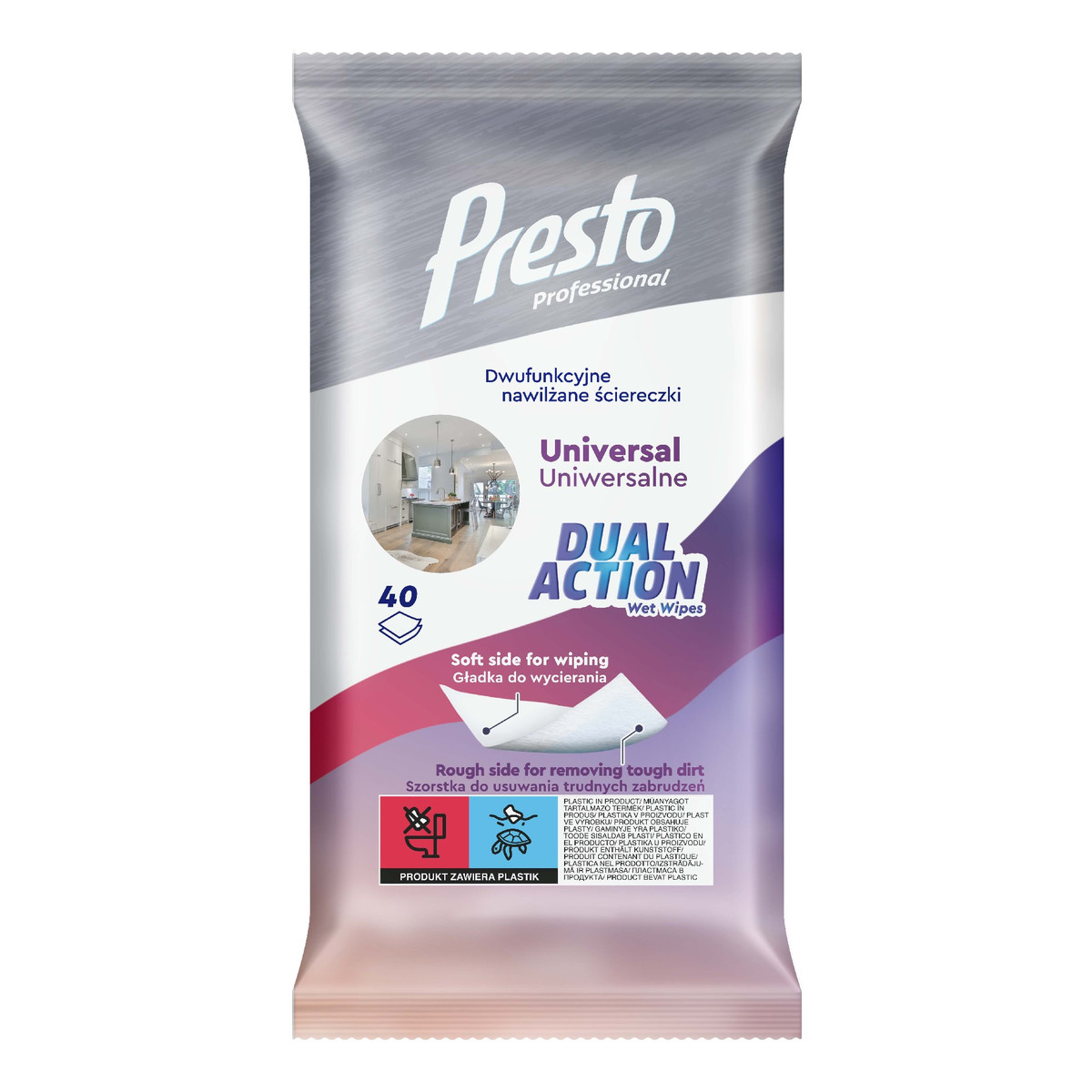 Presto Clean Ściereczki uniwersalne dual action 40 szt.