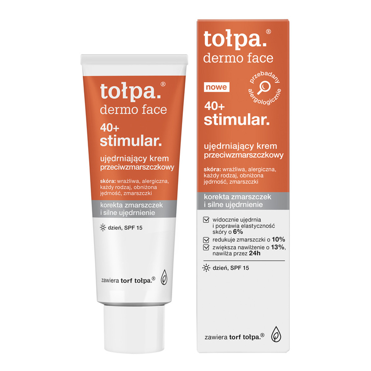 Tołpa Dermo Face Stimular 40+ ujędrniający krem przeciwzmarszczkowy bogaty na dzień SPF 15 40ml