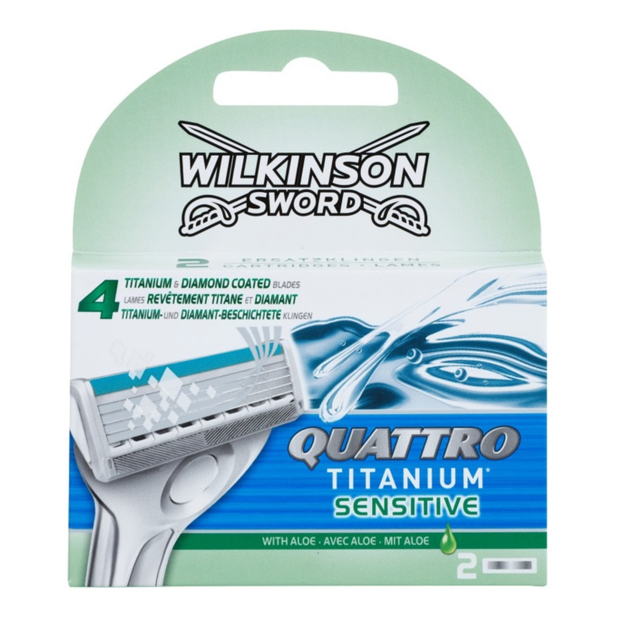 Wilkinson QUATRO TITANIUM SENSITIVE zapasowe ostrza do maszynki 2 wkłady