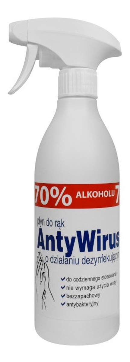 Płyn do dezynfekcji rąk AntyWirus 70%
